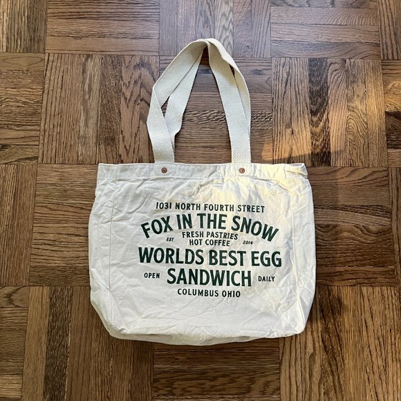 Fox in the Snow Tote Bag - Picture 2 of 3